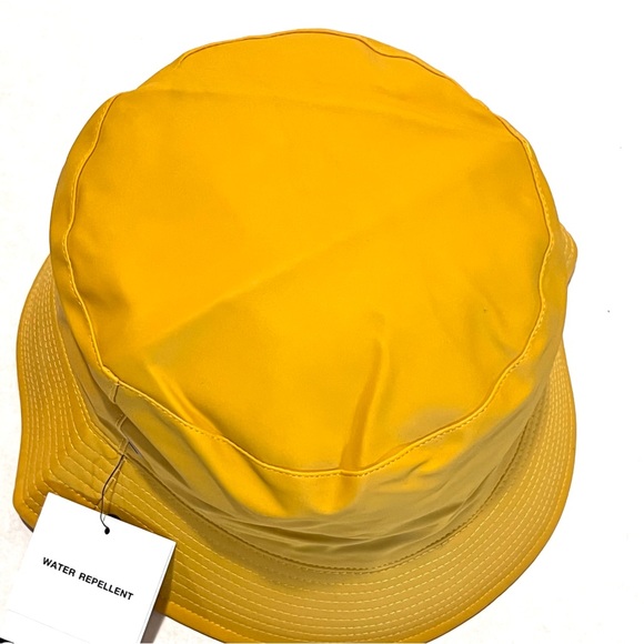 Zara Water Repellent Bucket Hat Size Medium Yellow - Picture 4 of 11